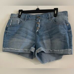 No Boundaries Light Blue Jean Shorts